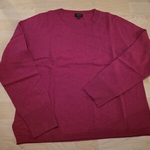 J. Crew Men's Cashmere Sweater in Rich Cranberry
